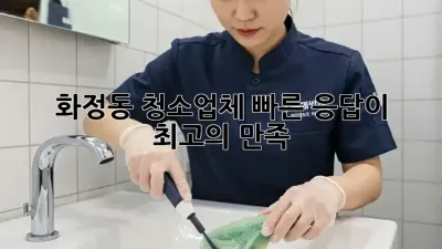 화정동 청소업체, 빠른 응답이 최고의 만족!