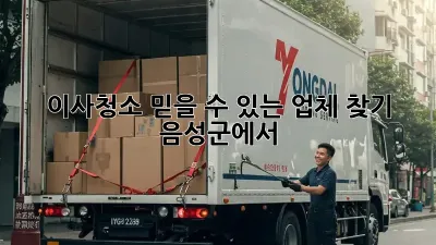 이사청소, 믿을 수 있는 업체 찾기! 음성군에서 ✨