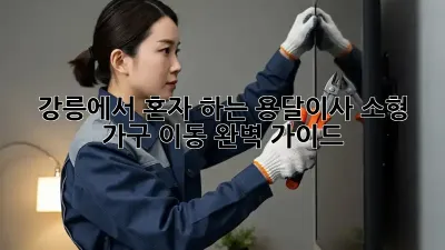 강릉에서 혼자 하는 용달이사: 소형 가구 이동 완벽 가이드